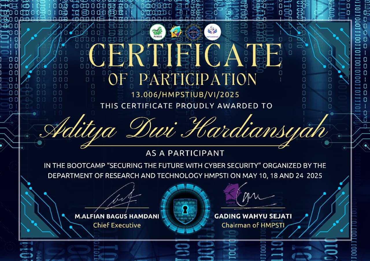 Cyber Security certificate